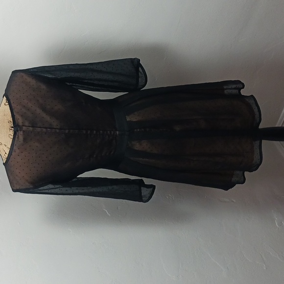 H&M Women's Casual Black Sheer Long Sleeve Dress Size 8 - Picture 5 of 8